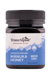 TranzAlpine Silný multifloral Manuka bio med MG 100+ 250 g