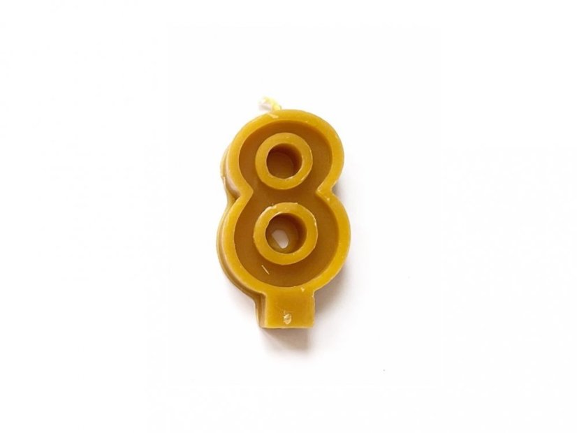 Tvoje Svíčka Čísla na dort ze včelího vosku 1 ks