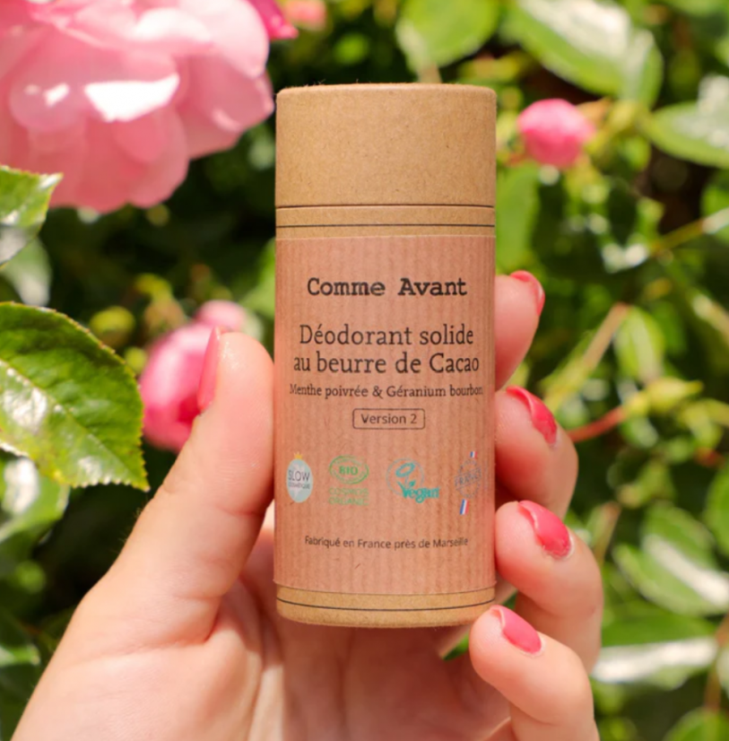 Comme Avant Bio deodorant bezsodý geranium bourbon a máta peprná s hořčíkem 60 g