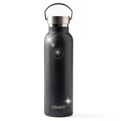 LEKKABOX Třpytivá nerezová termo láhev černá, 600 ml