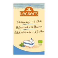 Lecker's Bio plátková želatina, 12 plátků 20 g