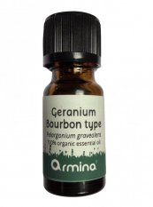 Armina Bio éterický olej Geranium typ Bourbon (Pelargonium graveolens) 10 ml