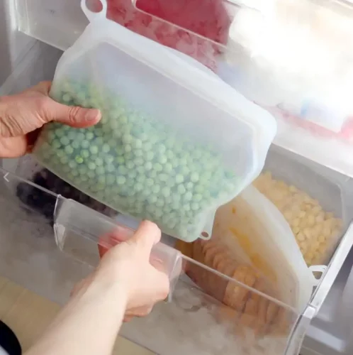 Pandoo Znovupoužitelné uzavíratelné silikonové sáčky na potraviny