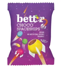 Bett'r farebné bio čokoládové dražé plnené horkou čokoládou 70 g