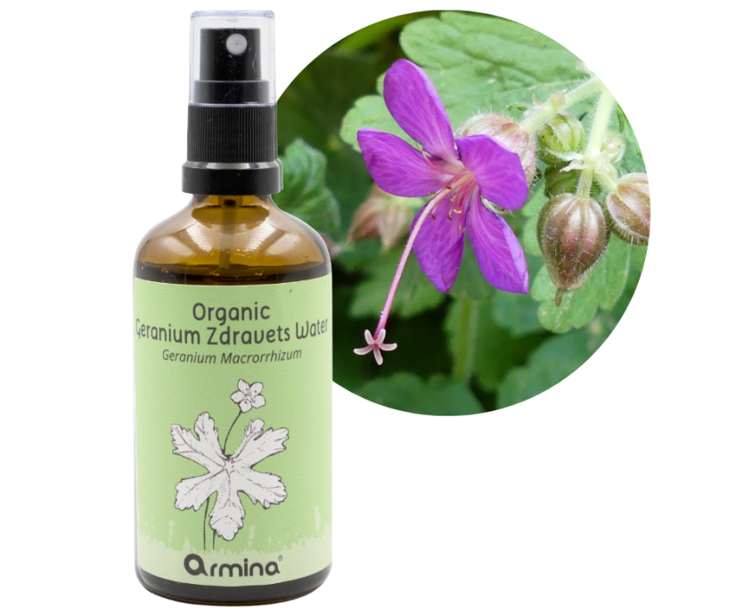 Armina Kvetová voda Geránium Zdravets BIO - objem: 100 ml