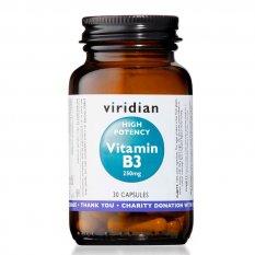 Viridian High Potency Vitamín B3 250 mg 30 kapsúl