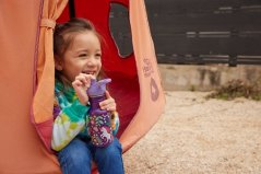 Klean Kanteen Dětská nerezová lahev Kid Classic Narrow 12oz (w/Flip Seal Sport Cap) Leaping Unicorns 355 ml