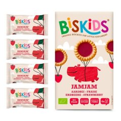 BisKids BIO dětské koláčky s jahodovým džemem bez přidaného cukru36M+ 100g