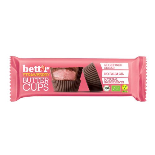 Bett´r Bio čokoládové pralinky s jahodovým máslem 3 ks 39 g