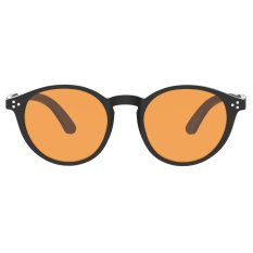 Foxman frames oranžové brýle proti modrému a zelenému světlu York black z bioplastu