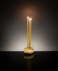 Apis Candela Sviečky z včelieho vosku, štíhlé tortové 12 ks