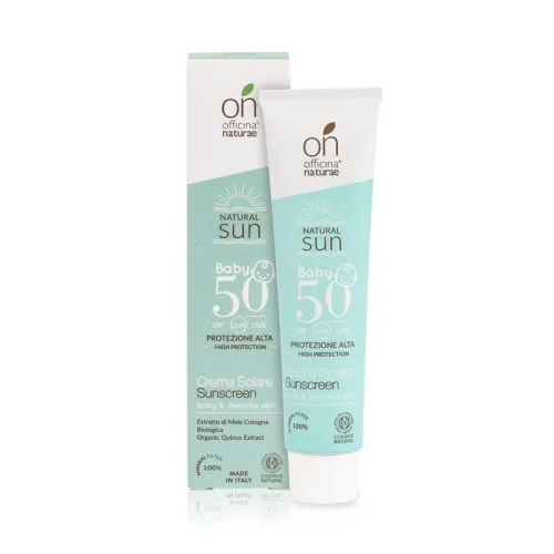 Officina Naturae opaľovací krém pre deti a citlivú pokožku SPF 50 bez parfumácie 75 ml