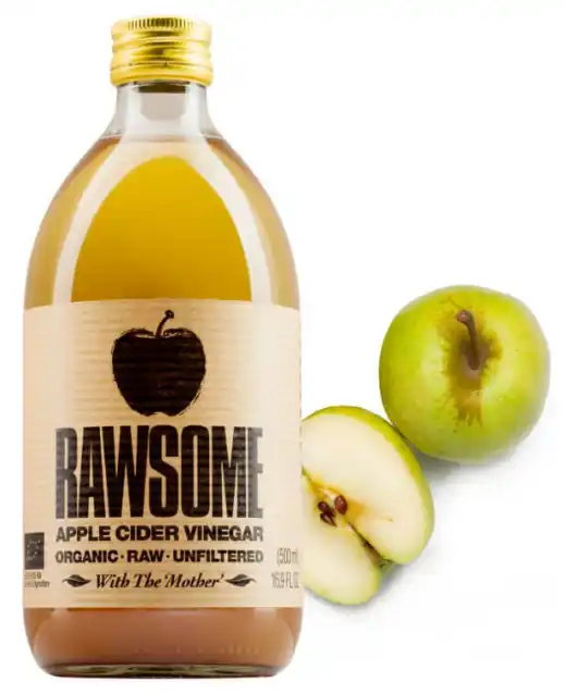 Rawsome Vinegars Bio raw jablečný ocet nefiltrovaný a nepasterizovaný s příchutí 500 ml