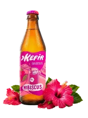 Kefir Eau Vertueuse BIO vodní kefír Ibišek a černý rybíz ve skle 330 ml