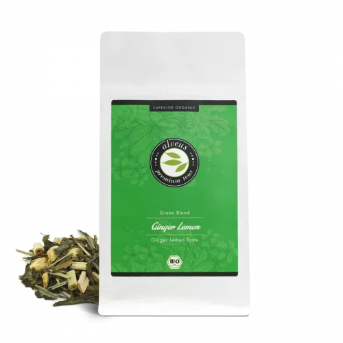 Alveus Bio prémiová směs zeleného čaje a ovoce Ginger Lemon 150 g min. trv. 02/24
