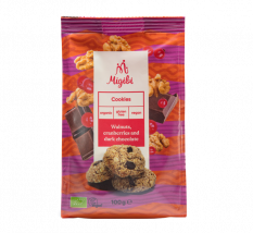 Migibi Bio Sušenky vlašské ořechy, brusinky a čokoláda 100 g