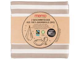 Memo Kuchyňské utěrky z biobavlny 2 ks