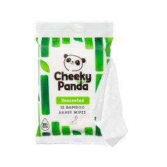 The Cheeky Panda Bambusové vlhčené ubrousky na ruce bez vůně cestovní  12 ks