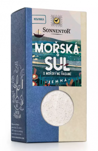 Sonnentor Mořská jemná sůl s mořskými řasami obsahujícími jód 150 g