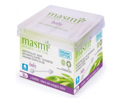 Masmi Vatové tyčinky na čištění uší z organické bavlny dětské 56 ks