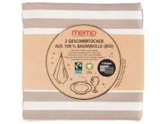 Memo Kuchynské utierky z biobavlny 2 ks
