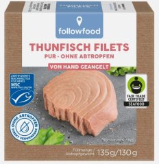Followfood Filety tuňáka ve vlastní šťávě 135 g