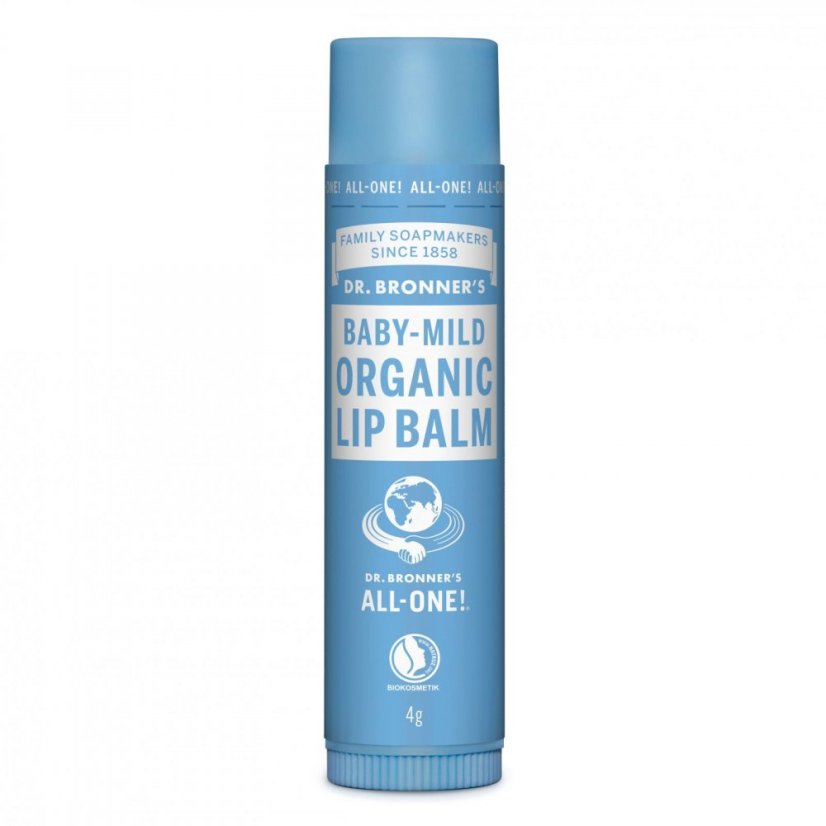 Dr. Bronners balzam na pery Baby-mild 4 g bez vône