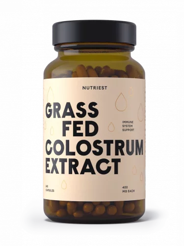 Nutriest Grass-fed Colostrum Extract pro podporu imunitního systému 240 kapslí