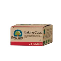 If you care Papírové košíčky na pečení jumbo, nebělené, 24 ks