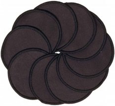Pandoo Čierne odličovacie znovupoužiteľné bavlnené vankúšiky vo vrecúšku 10 ks