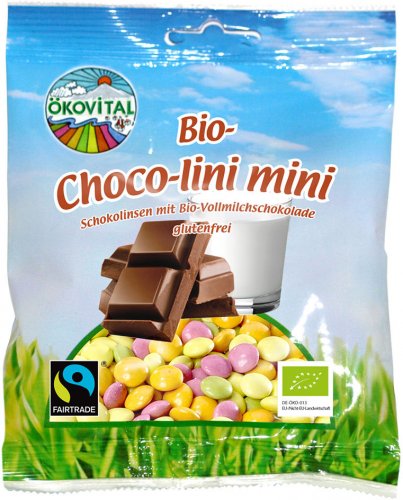 Oekovital bio čokoládové bonbony s cukrovou polevou 100 g