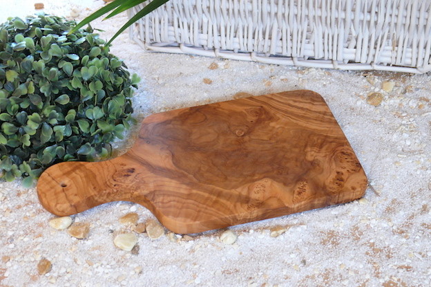 Olivenholz Doska na krájanie z olivového dreva 30 x15 cm prasklina
