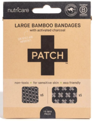 Patch bambusové náplasti široké s aktívnym uhlím 10 ks