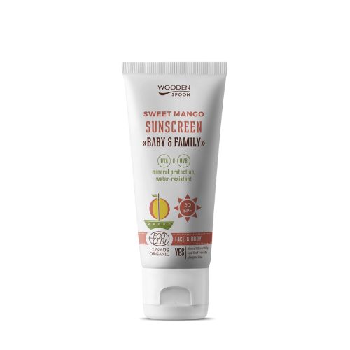 Wooden spoon Opaľovací krém Mango Baby & Family SPF50 Wooden Spoon