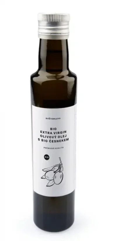 Kvetomluva bio Extra Virgin olivový olej s cesnakom 250 ml