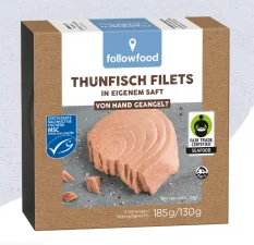 Followfood Filety tuňáka ve vlastní šťávě 185 g