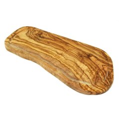 Olivenholz Rustikální prkénko s drážkou z olivového dřeva 45-49 cm nerovný povrch