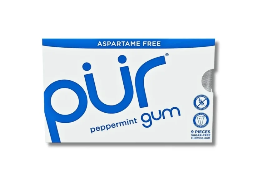 PÜR Žvýkačky bez aspartamu Peppermint s xylitolem, bez cukru