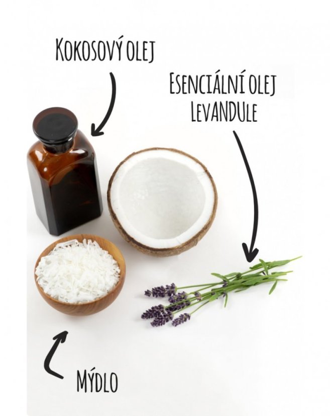 Alchymistky  100% kokosové mydlo na pranie s vôňou levandule, strúhané - hmotnosť: 1kg