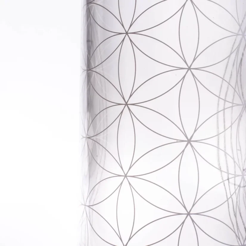 Carry sklenená fľaša na pitie Flower of life - objem: 1 l