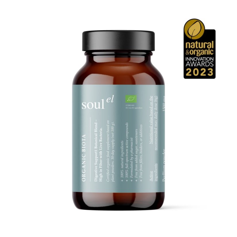 Soulel Biota Bio prášek pro podporu zažívání s obsahem prebiotik a fermentů