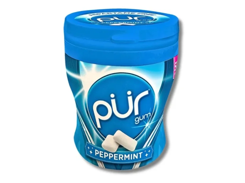 PÜR Žvýkačky bez aspartamu Peppermint s xylitolem, bez cukru
