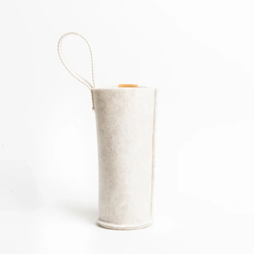 Carry plstěný eko obal na skleněnou láhev, barva Beige 0,7 l