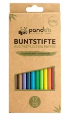Pandoo farebné pastelky z recyklovaného papiera 12 ks