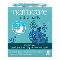 Natracare vložky ultra super s křidélky 12 ks