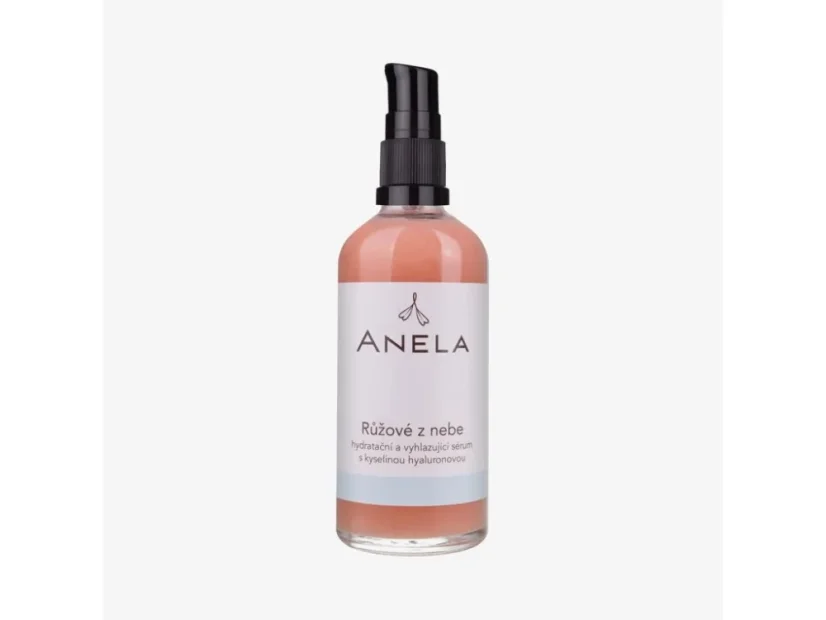 Anela Růžové z nebe hydratační a vyhlazující sérum s kyselinou hyaluronovou - objem: 30 ml