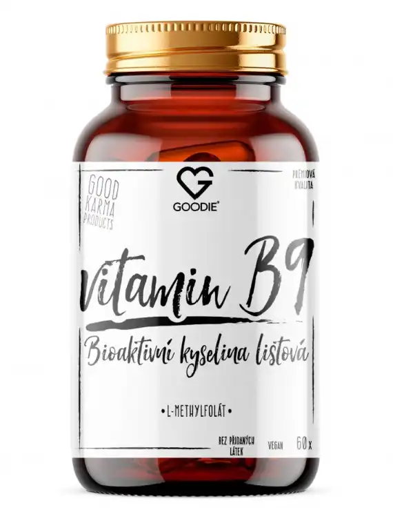 Goodie Vitamín B9 L-metylfolát Bioaktívna kyselina listová 60 ks