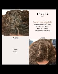 Tresse Paris Bio Rostlinná barva na vlasy Kaštanová hnědá 2x100 g