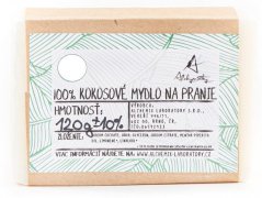 Alchymistky 100% kokosové mýdlo na praní bez vůně, pevné