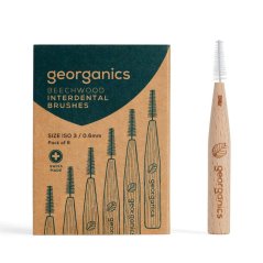 Georganics medzizubné kefky z bukového dreva 6 kusov ISO 3 (0.6mm)